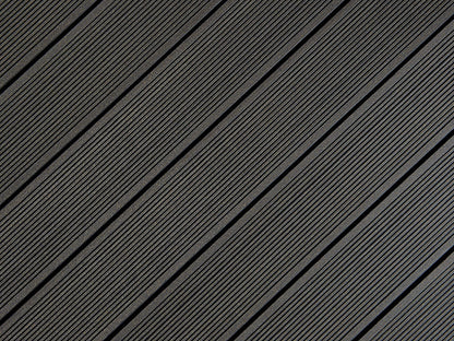25x138 mm "Die Beliebte massiv", WPC Terrassendielen, beidseitig gebürstet, grob/fein, steingrau, Vollprofil,  BAZ