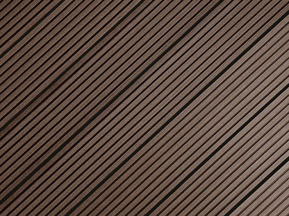 25x138 mm "Die Beliebte massiv", WPC Terrassendielen, beidseitig gebürstet, grob/fein, schwarzbraun, Vollprofil,  BAZ