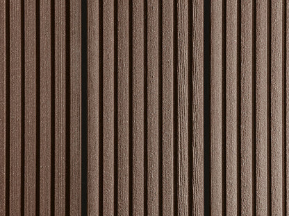 25x138 mm "Die Beliebte massiv", WPC Terrassendielen, beidseitig gebürstet, grob/fein, schwarzbraun, Vollprofil,  BAZ