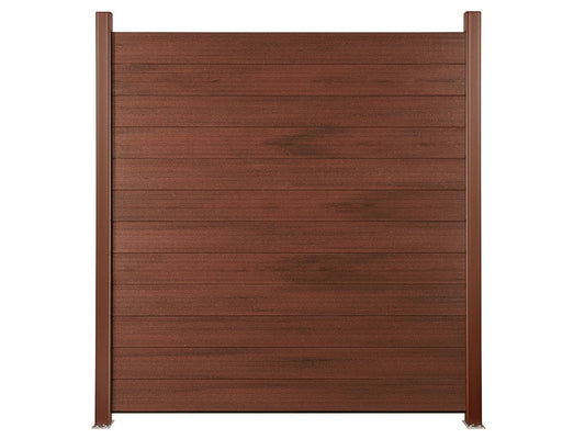 180×174cm Flächenset "Der Effektive" kastanienbraun, Bausatz mit Lamellen, Abschlussprofil und Unterbauleiste