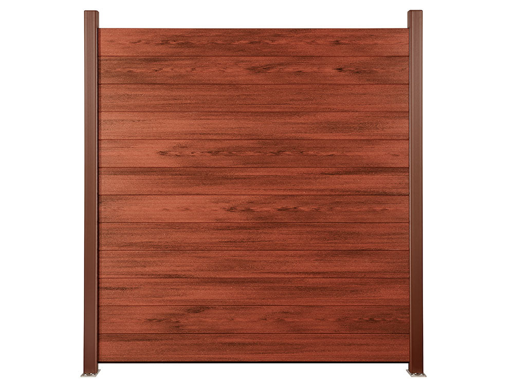 180×174cm Flächenset "Der Effektive" mahagoni, Bausatz mit Lamellen, Abschlussprofil und Unterbauleiste