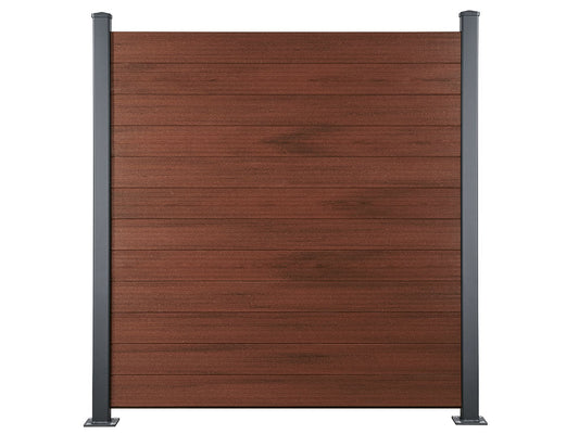 180×174cm Flächenset "Der Flexible" kastanienbraun, Bausatz mit Lamellen, Abschlussprofil und Unterbauleiste