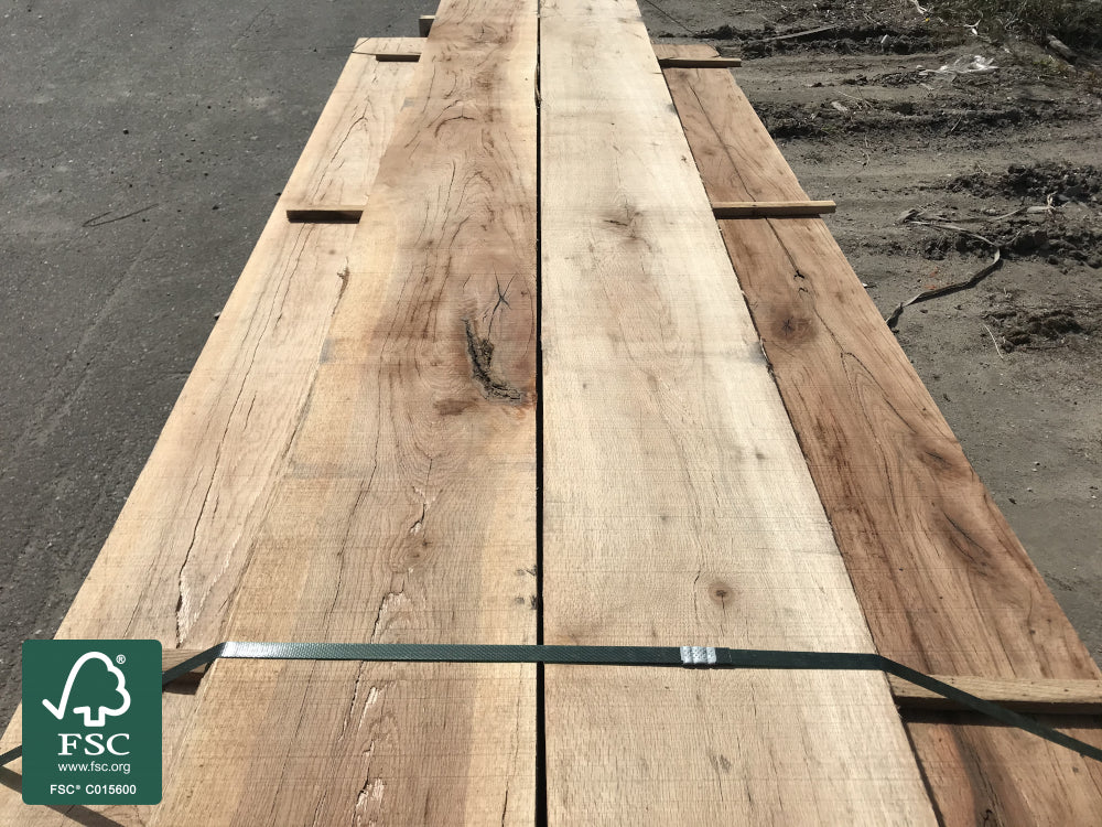 Eiche Gartenschwellen, 150x260 mm, AD, sägerau, Länge: 2,60 m