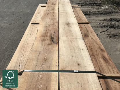 Eiche Gartenschwellen, 150x260 mm, AD, sägerau, Länge: 2,60 m