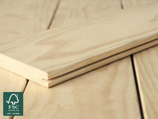 Accoya® Terrassendielen, 21x142 mm, A1, KD, glatt/egalisiert, seitlich genutet
