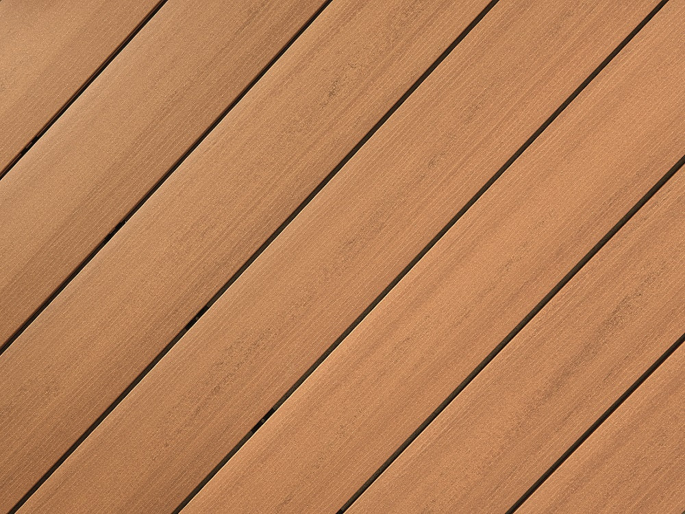 19x140 mm "Die Smarte Naturlinie", WPC, eichenbraun, geprägte Oberfläche, ungebürstet