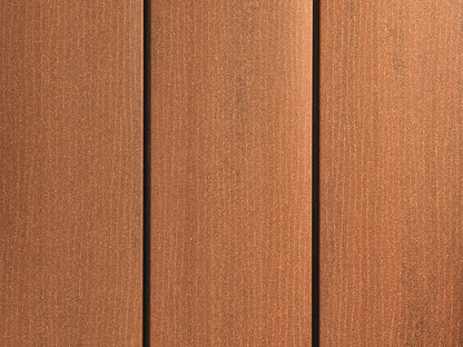 19x140 mm "Die Smarte Naturlinie", WPC, bernsteinbraun, geprägte Oberfläche, ungebürstet