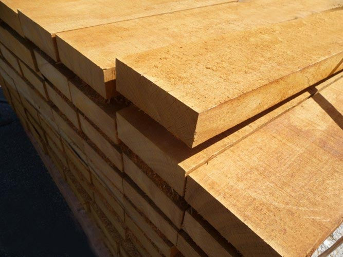 100x205 mm Bilinga Schnittholz AD *FAS*, sägerau, grob gekappt
