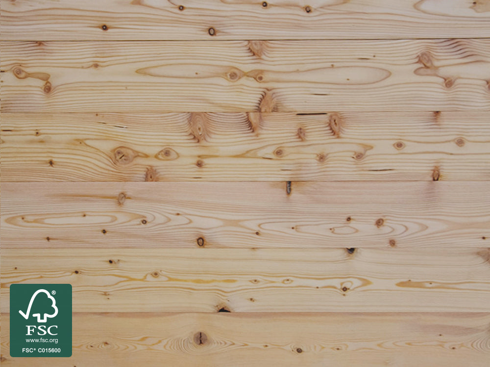 Sibirische Lärche Massivholzdielen roh, 25x142 mm, Industriesortierung, FEEL WOOD Deckbreite 135 mm