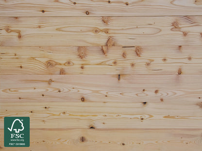 Sibirische Lärche Massivholzdielen roh, 25x142 mm, Industriesortierung, FEEL WOOD Deckbreite 135 mm