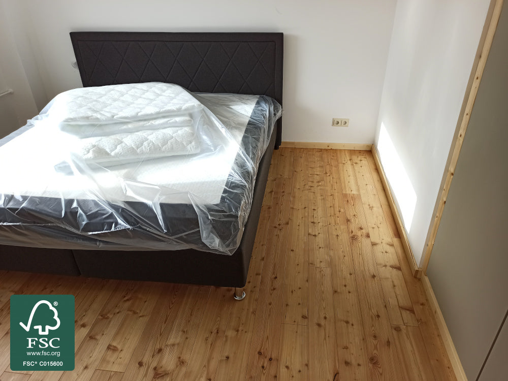Sibirische Lärche Massivholzdielen roh, 25x142 mm, Industriesortierung, FEEL WOOD Deckbreite 135 mm