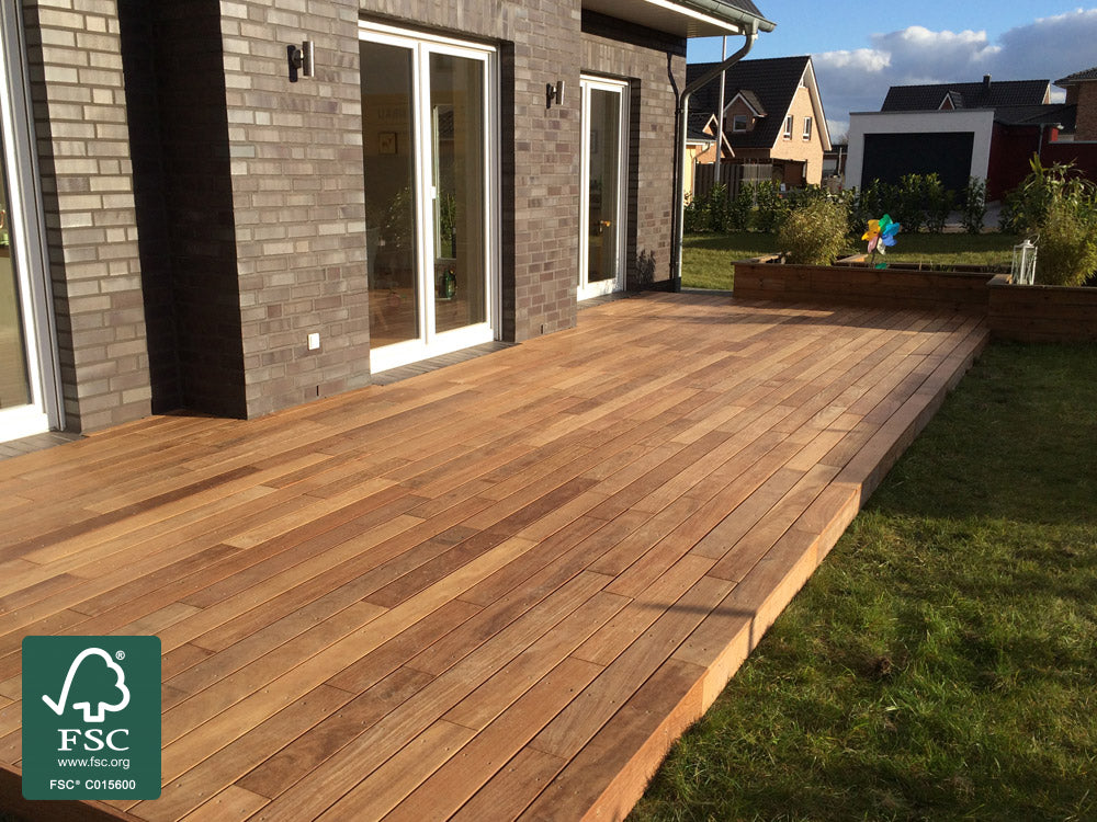 Cumaru Terrassendielen, 21×90mm, KD, glatt/glatt – Bild 6