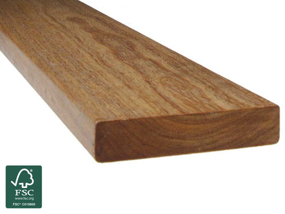 Cumaru Terrassendielen, 21x90 mm, KD, glatt/glatt