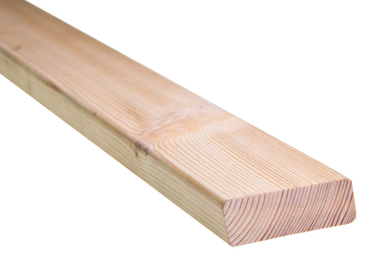 Sibirische Lärche Rhombusleisten, 21x68 mm, KD, glatt gehobelt, 15° Schräge, Kanten gerundet