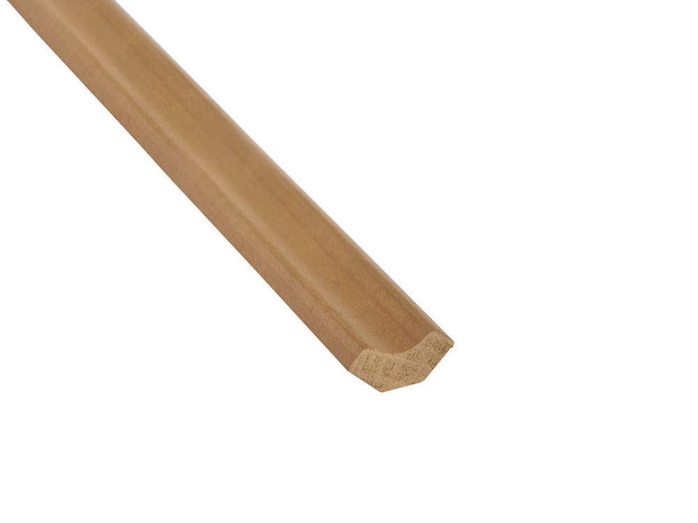 Thermoespe Innenecke "rund", 14x30 mm, ideal für den Saunabau, massiv, gehobelt
