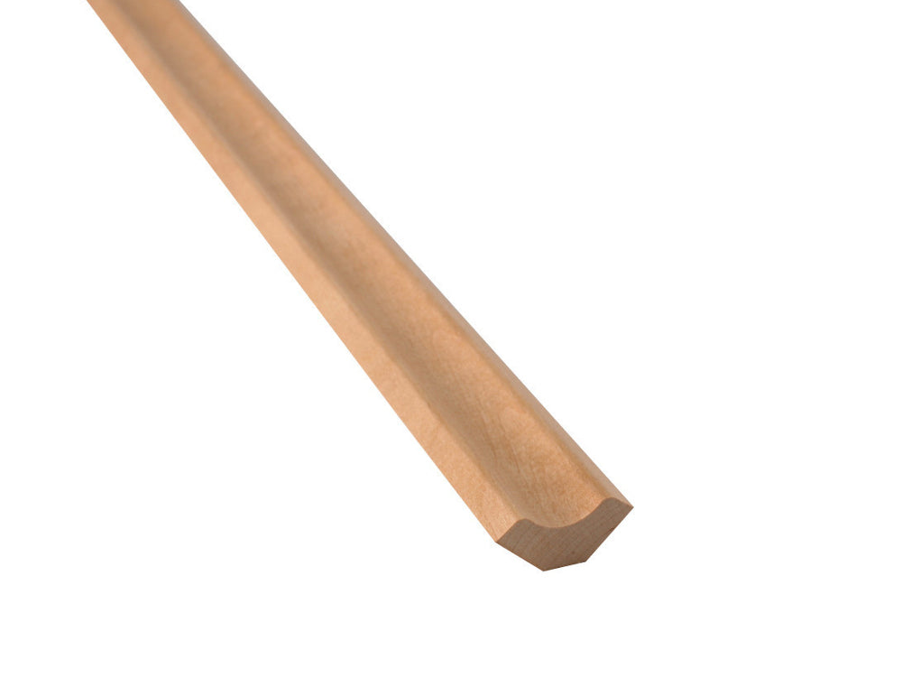 Erle Innenecke "rund", 14x30 mm, ideal für den Saunabau, massiv, gehobelt