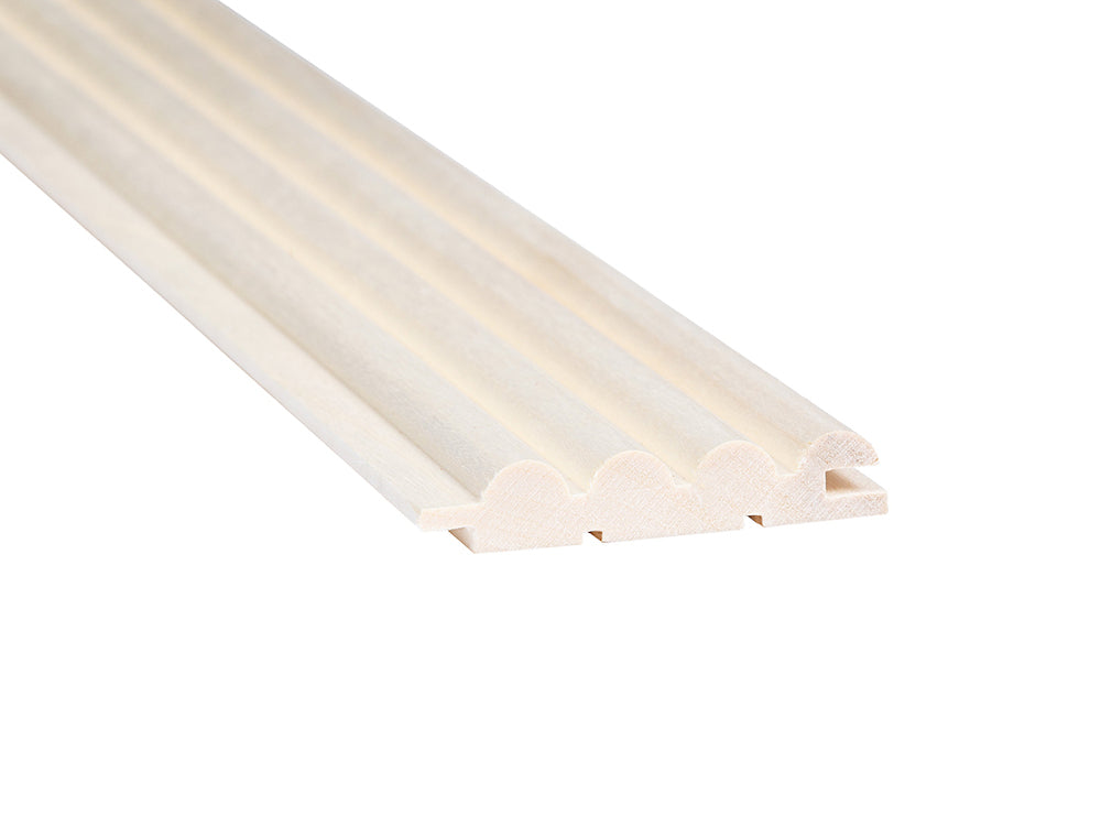 Espe Saunaprofilholz, Rundprofil, 15x82 mm, unbehandelt, massiv