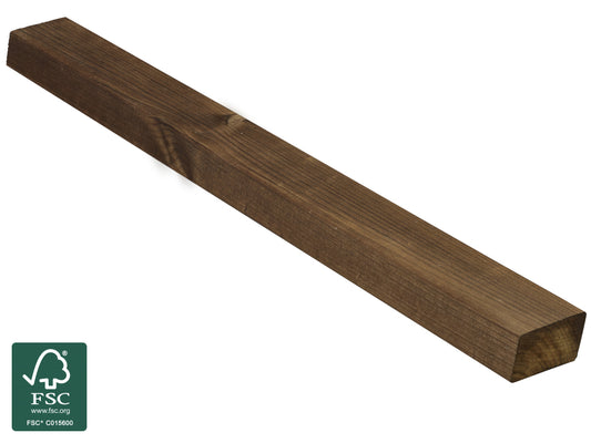Kebony Character Rhombusleisten, 29x59 mm, Kanten gerundet, gehobelt, 12° Schräge