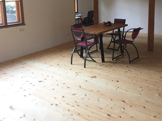 Fichte Massivholzdielen, 27x144 mm, Rustikal, rundum Nut & Feder, mit Microfase Deckbreite 132 mm