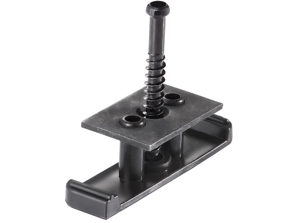 NATURinFORM Trag-System Klammerset, für Alu-Trag-System, 100 Stk./VE inkl. Schrauben 4,2×20mm schwarz,mit Bit u. Verlegehilfe – Bild 2