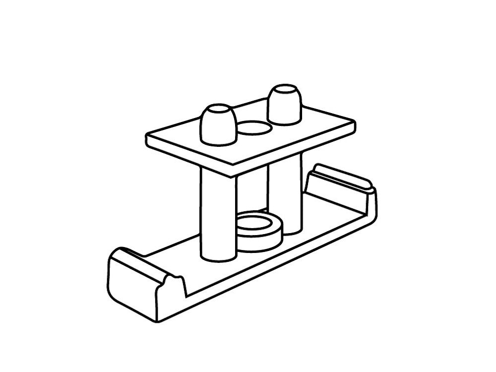 NATURinFORM Trag-System Klammerset, für Alu-Trag-System, 100 Stk./VE inkl. Schrauben 4,2x20mm schwarz,mit Bit u. Verlegehilfe