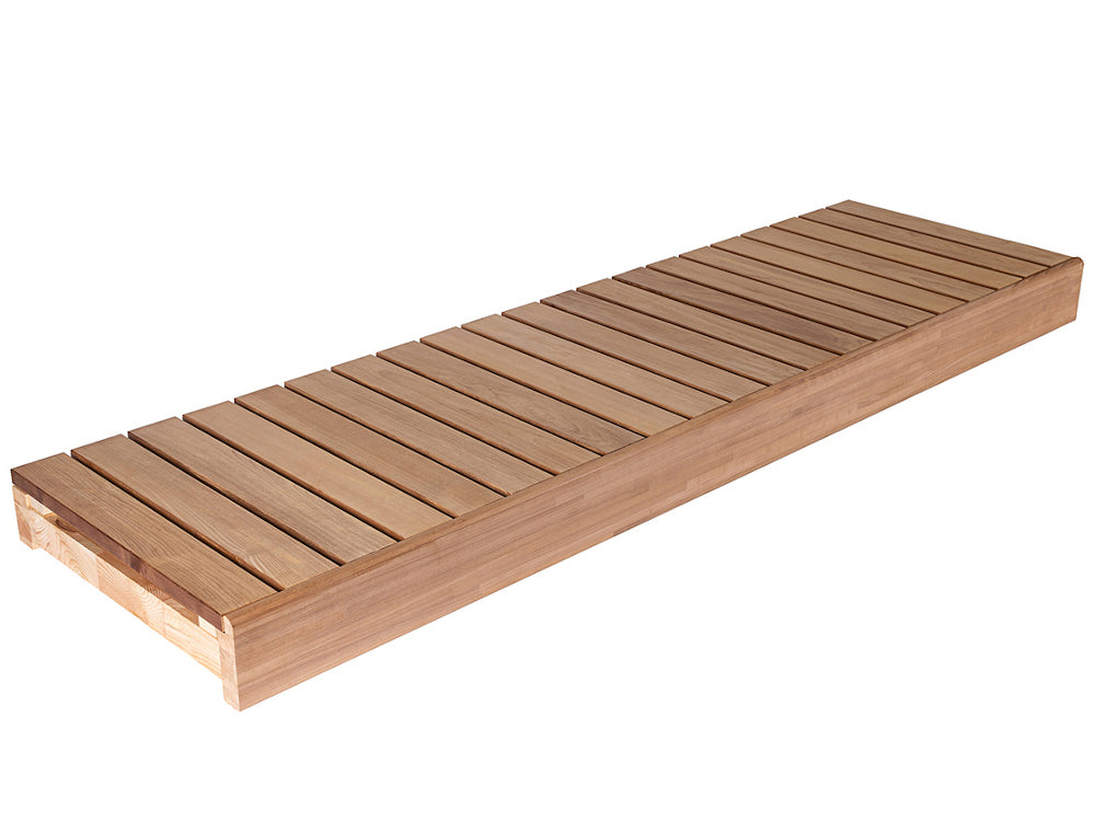 Thermoespe Saunabankmodul 140 mm Höhe, Abmessung: 400x2100 mm inkl. Unterkonstruktionsrahmen