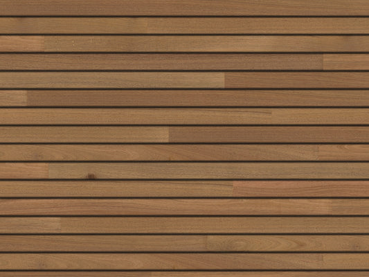 Guyana Teak (Basralocus) Terrassendielen, 21x90 mm, KD, glatt/glatt