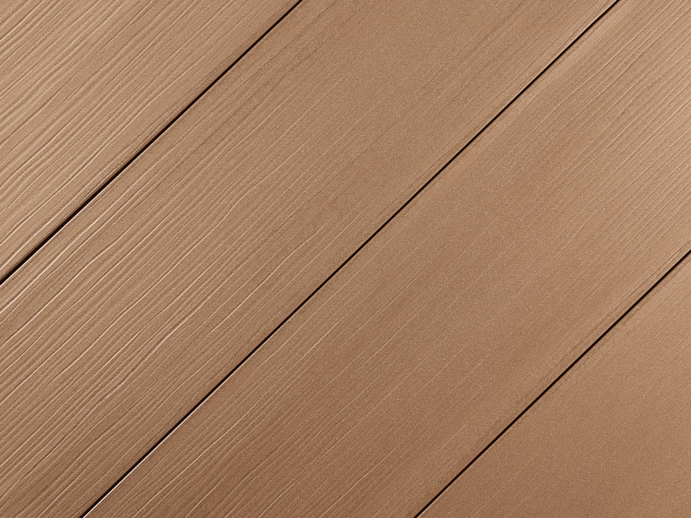 "Die Exklusive Large" WPC Terrassendielen,  21x245 mm Terrabraun, eins. gep., matt, Vollprofil