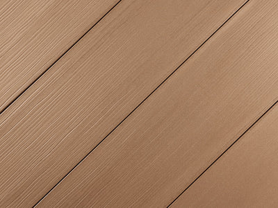 "Die Exklusive Large" WPC Terrassendielen, 21×245mm Terrabraun, eins. gep., matt, Vollprofil