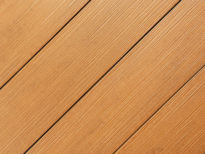 "Die Exklusive Large" WPC Terrassendielen, 21×245mm, Eichenbraun, eins. gep., matt, Vollp.