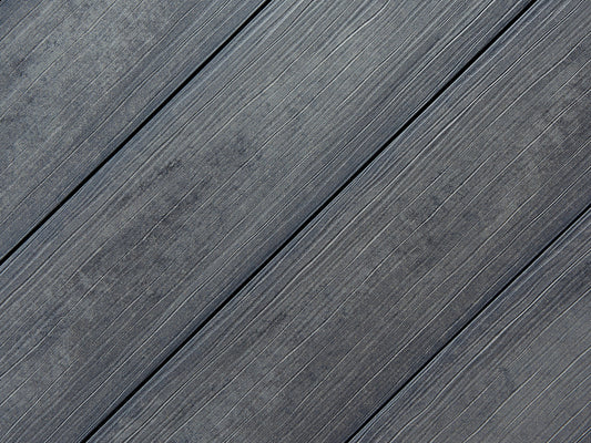 "Die Exklusive Large" WPC Terrassendielen, 21×245mm, Basaltgrau, einseitig geprägt