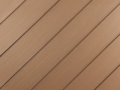 "Die Exklusive" WPC Terrassendielen, 21×162mm, Terrabraun, einseitig geprägt, matt, Vollprofil