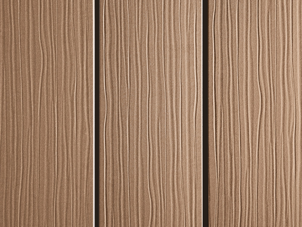 "Die Exklusive" WPC Terrassendielen, 21x162 mm, Terrabraun, einseitig geprägt, matt, Vollprofil