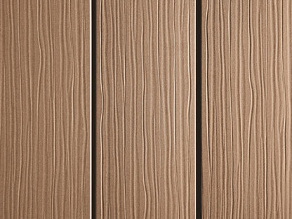 "Die Exklusive" WPC Terrassendielen, 21x162 mm, Terrabraun, einseitig geprägt, matt, Vollprofil