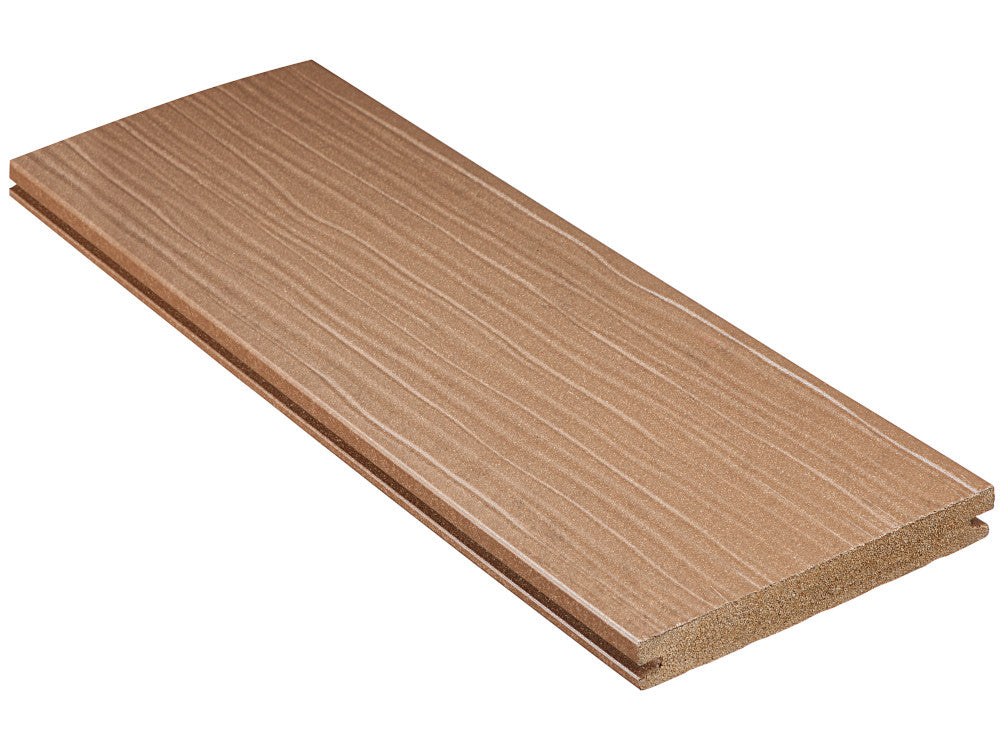 "Die Exklusive" WPC Terrassendielen, 21×162mm, Terrabraun, einseitig geprägt, matt, Vollprofil – Bild 3