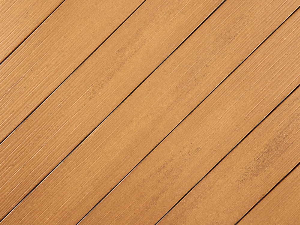 "Die Exklusive" WPC Terrassendielen, 21x162 mm, Eichenbraun, einseitig geprägt, matt, Vollprofil