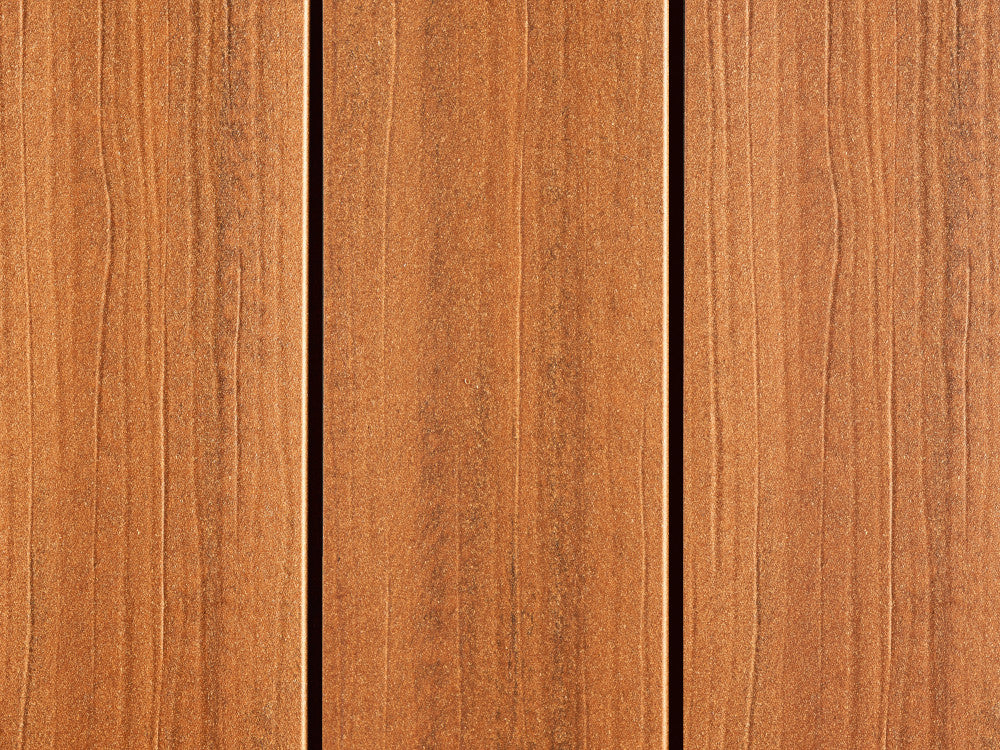 "Die Exklusive" WPC Terrassendielen, 21x162 mm,  Bernsteinbraun, eins. geprägt, matt, Vollprofil