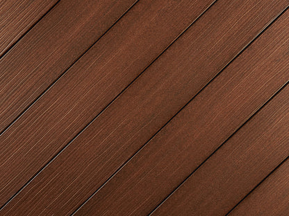 "Die Exklusive" WPC Terrassendielen, 21x162 mm, Kastanienbraun, eins. geprägt, matt, Vollprofil