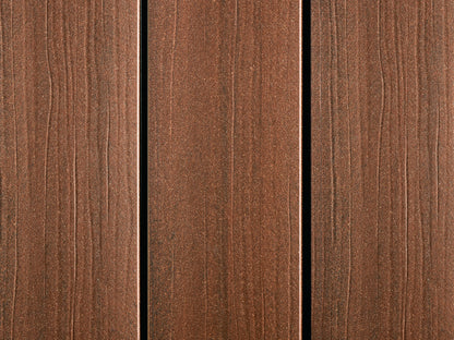 "Die Exklusive" WPC Terrassendielen, 21x162 mm, Kastanienbraun, eins. geprägt, matt, Vollprofil