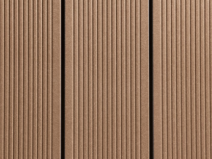 21x139 mm, "Die Kernige", WPC-Terrassendielen, Holzmaserung/fein, terrabraun, Vollprofil