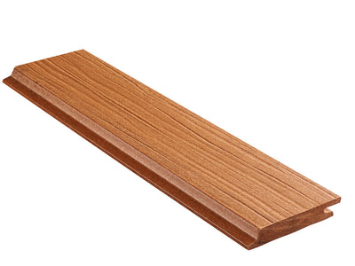 18×103mm NATURinFORM WPC Fassadenprofil, "Die Gestaltende Exklusiv XL", Bernsteinbraun, einseitig geprägt, matt, Deckmaß: 99mm