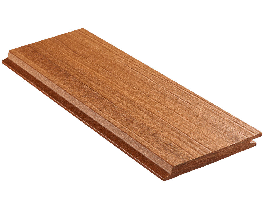 18x152 mm NATURinFORM WPC Fassadenprofil, "Die Gestaltende Exklusiv XXL", Bernsteinbraun, einseitig geprägt, matt, Deckmaß: 148mm