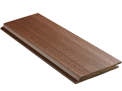 18×152mm NATURinFORM WPC Fassadenprofil, "Die Gestaltende Exklusiv XXL", Kastanienbraun, einseitig geprägt, matt, Deckmaß: 148mm