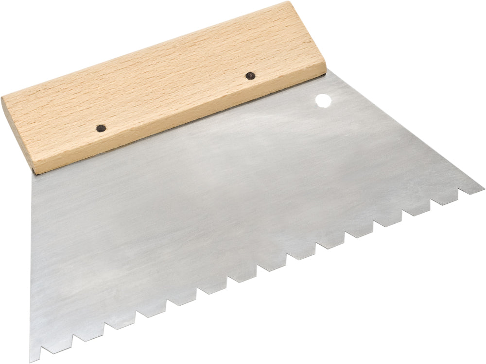 Zahnspachtel B11, 180 mm, gehärteter Stahl, für Verklebung von Parkett