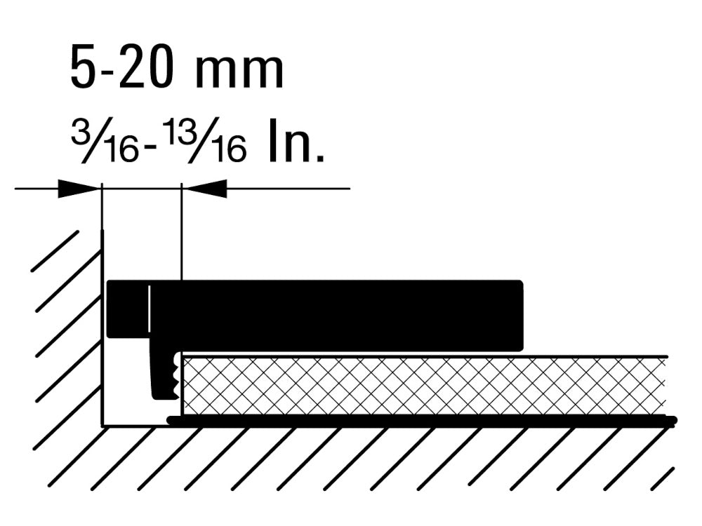 Bessey Abstandhalter AV2 20/89, 4 Stk./VE, für schwimmend verlegte Laminat- und Parkettböden, stufenlos einstellbar für Wandabstand von 5 bis 20 mm