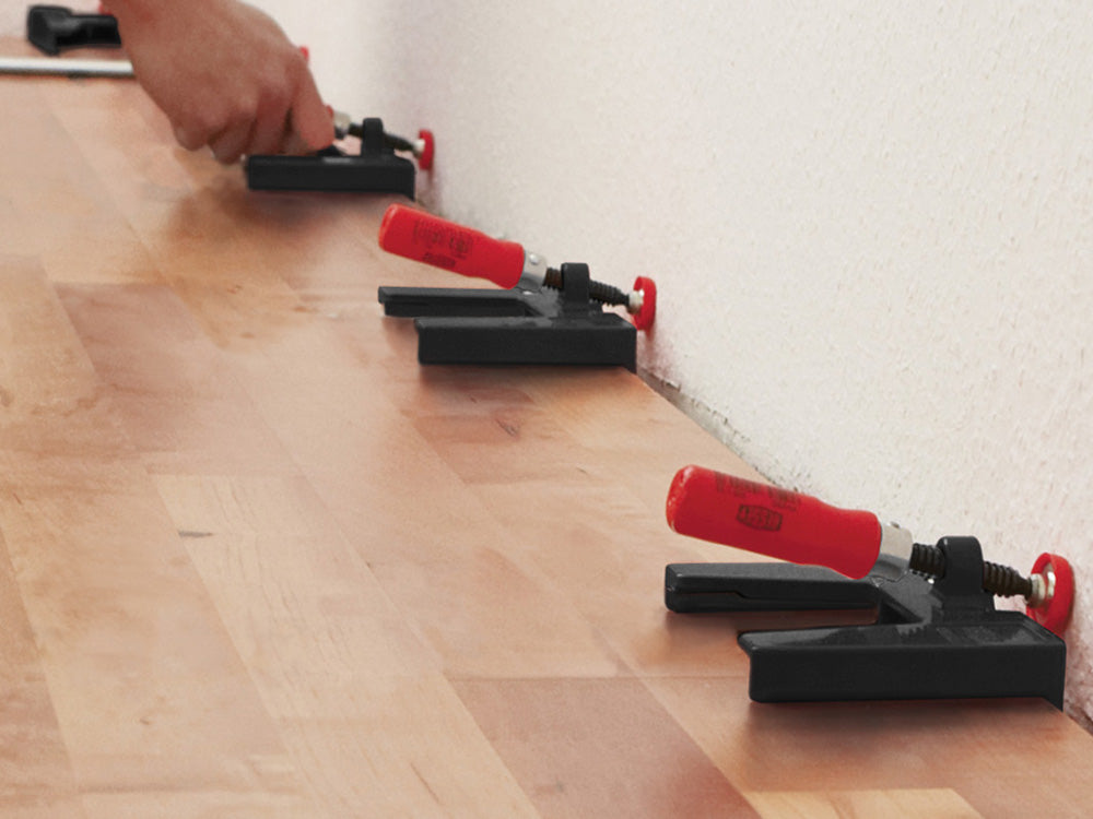 Bessey Abstandhalter PVA 35/130, zum Abstützen von verklebten Massivholzböden, stufenlos einstellbar für Wandabstand von 7 bis 35 mm