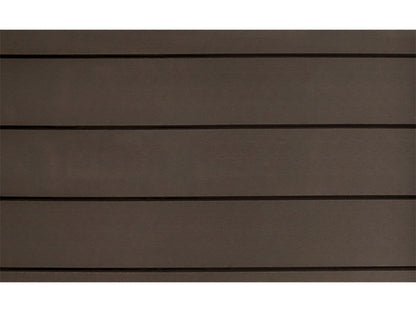KAHRS WPC Zaunfeld-Set "Lübeck", braun, 12 Zaunbretter 20×161mm, inkl. Alustart- & Endleiste in silber + Fixierungsstang