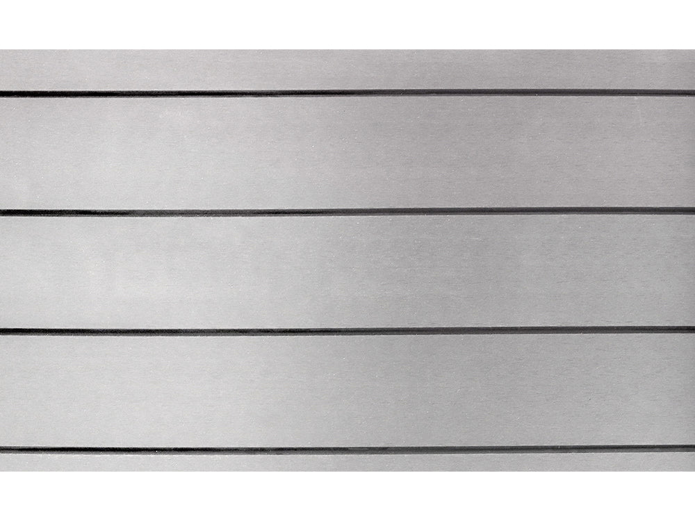 KAHRS WPC Zaunfeld-Set "Lübeck", grau, 12 Zaunbretter 20×161mm, inkl. Alustart- & Endleiste in silber + Fixierungsstange