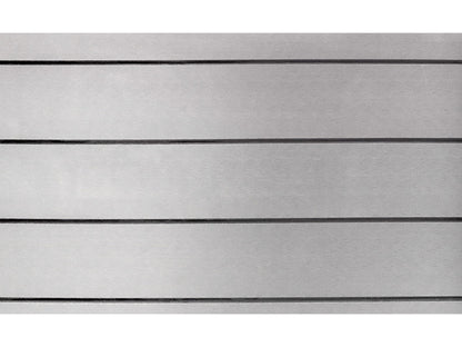 KAHRS WPC Zaunfeld-Set "Lübeck", grau, 12 Zaunbretter 20×161mm, inkl. Alustart- & Endleiste in silber + Fixierungsstange
