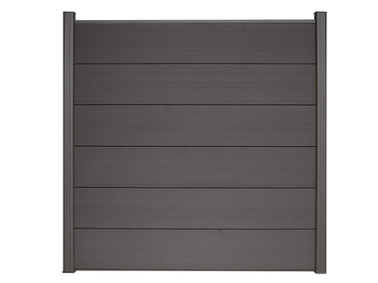 KAHRS WPC Zaunfeld-Set "Lübeck XL", anthrazit, 6 Zaunbretter 20×307mm, inkl. Alustart- & Endleiste in anthrazitbraun + F